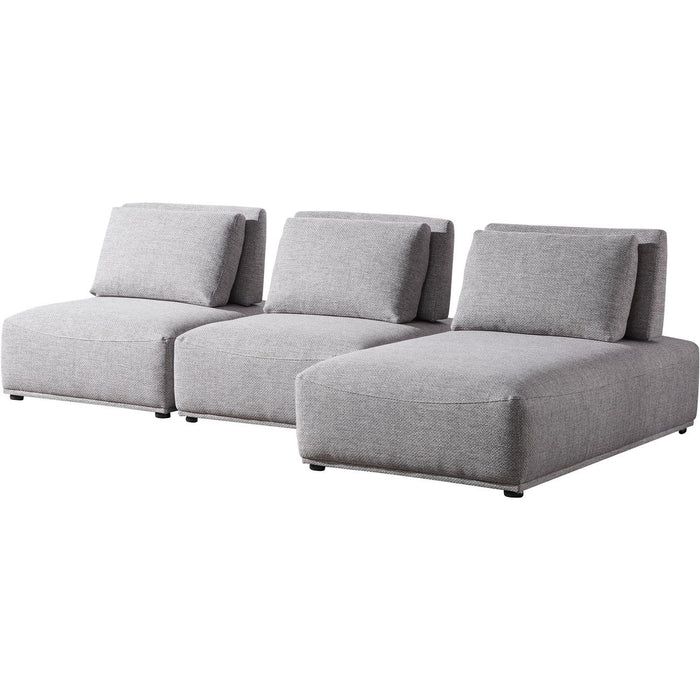 Canapes 54105GR - TORINO CANAPE ANGLE DROIT OU GAUCHE TISSU 276x158x106x82h Gris - Lot de 1