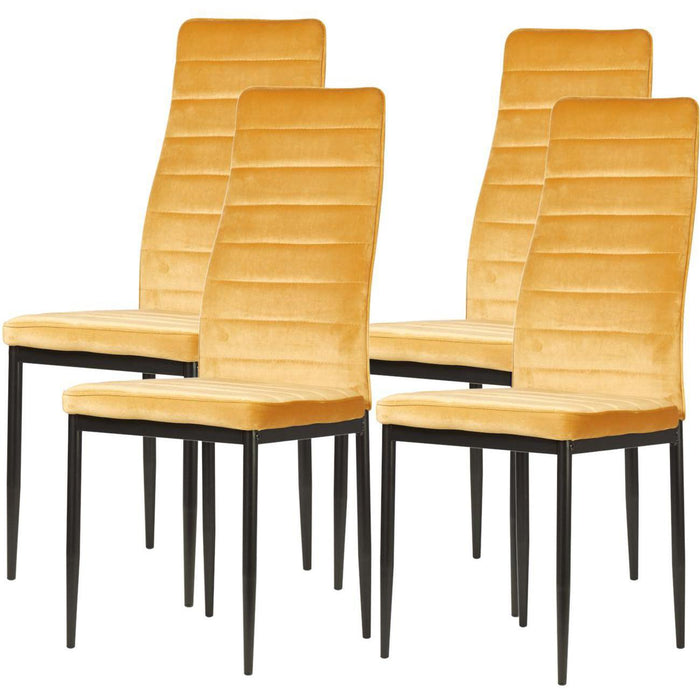 Chaise 58206MT - Bree Jaune Moutarde - Lot de 4