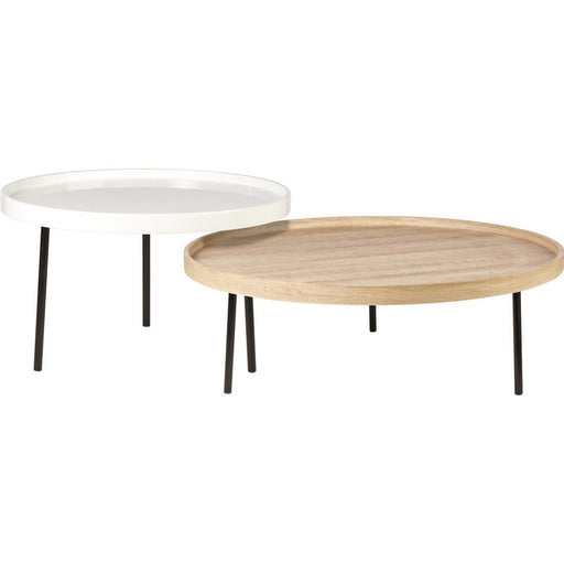 Table basse 65905BC - Aveiro Beige & Blanc - Lot de 1