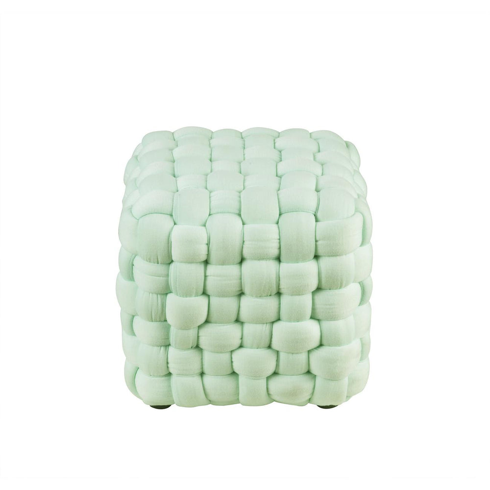 Pouf 13836TU - Tina Bleu - Lot de 1