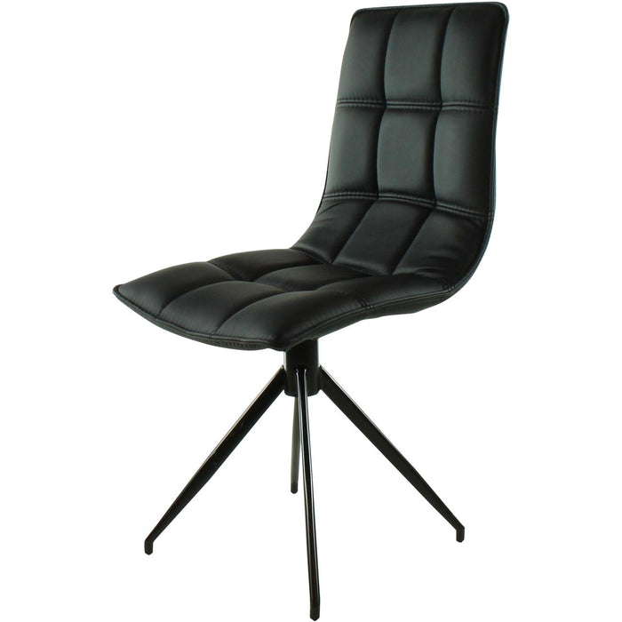 Chaise 40316NO - MADERA CHAISE PU 51X60X86.5 H - Lot de 4