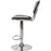 Tabouret de bar 47755NB - VIP CHAISE DE BAR TELESCOPIQUE PU ET METAL 45X52X95/117 H Noir & Blanc - Lot de 2