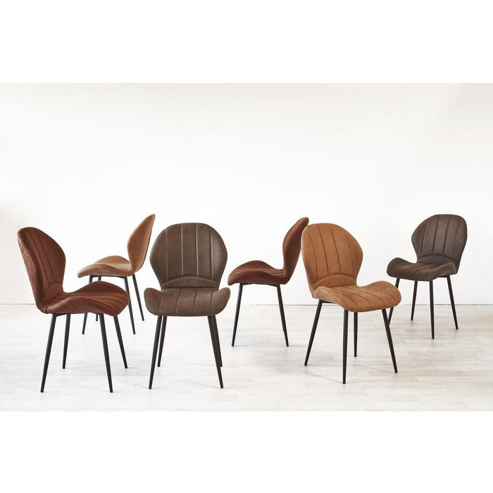 Chaise 58207GR - Flynn Gris - Lot de 4