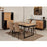 Table de repas 10121NA - Toscana Noir & Marron - Lot de 1