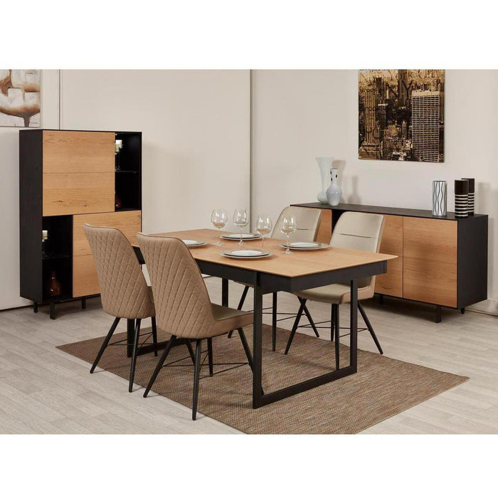 Table de repas 10121NA - Toscana Noir & Marron - Lot de 1