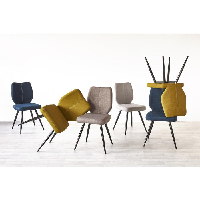 Chaise 52868VE - Gigi Jaune Moutarde - Lot de 2