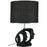 Lampe 47854NO - LAMPE CERAMIQUE VISAGE AJ TISSU NOIR LISERET CHROME DIA 35 X 50 H - Lot de 1