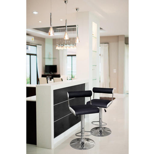 Chaise 47759NB - Moore Noir & Blanc - Lot de 2