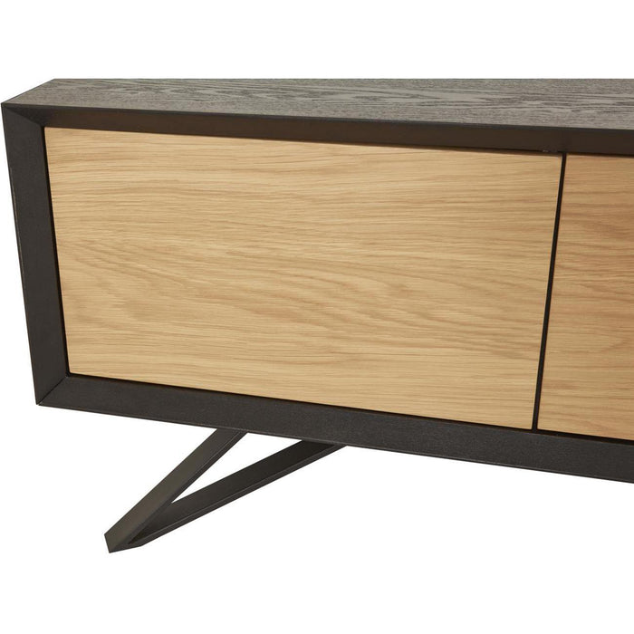 Meuble TV 49126NA - ST MORITZ Noir & Marron - Lot de 1
