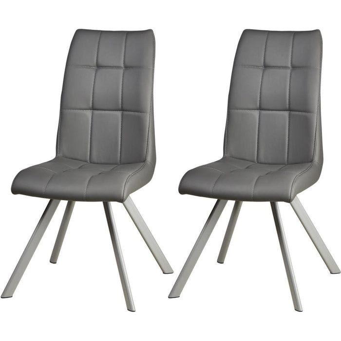 Chaise 52871GR - Wisteria Gris - Lot de 2