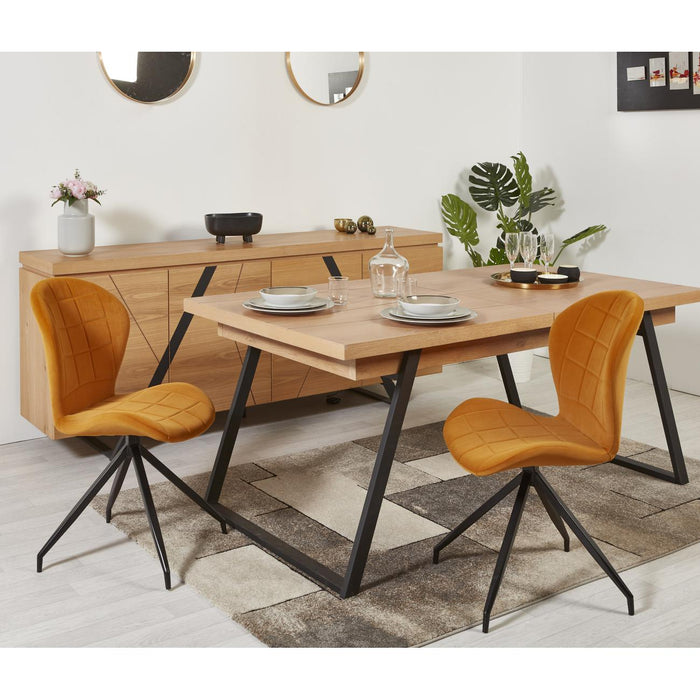 Chaise 40411MT - ENZO Jaune Moutarde - Lot de 4