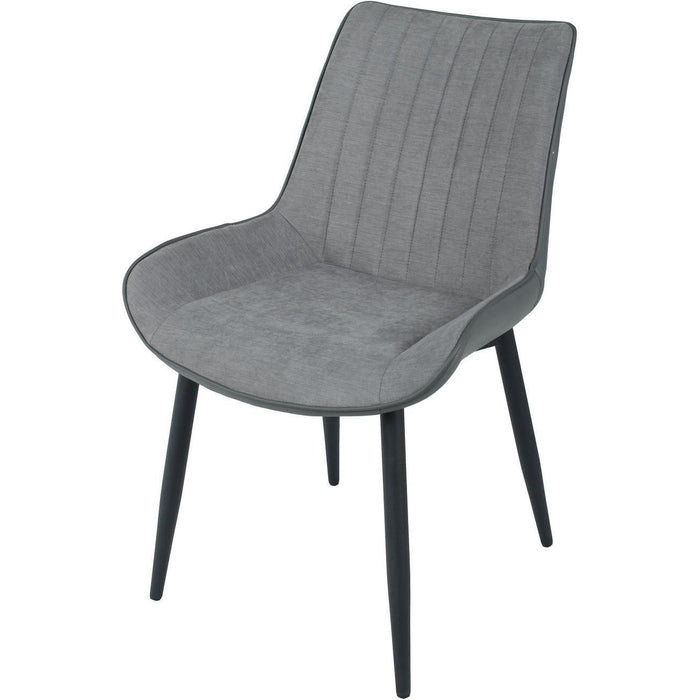 Chaise 55127GR - ST MORITZ Gris - Lot de 4