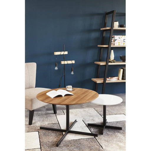 Table d'appoint 65903BC - Kolding Blanc & Marron - Lot de 1