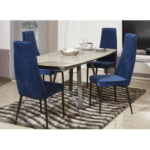 Chaise 52867BU - Adeline Bleu - Lot de 4