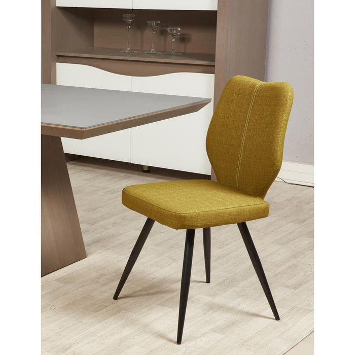 Chaise 52868VE - Gigi Jaune Moutarde - Lot de 2